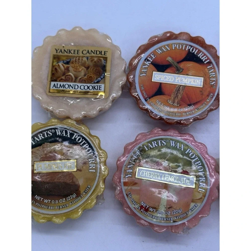 Yankee Candle Wax Tarts Lot 7 Almond Cookie Spiced Pumpkin MacIntosh